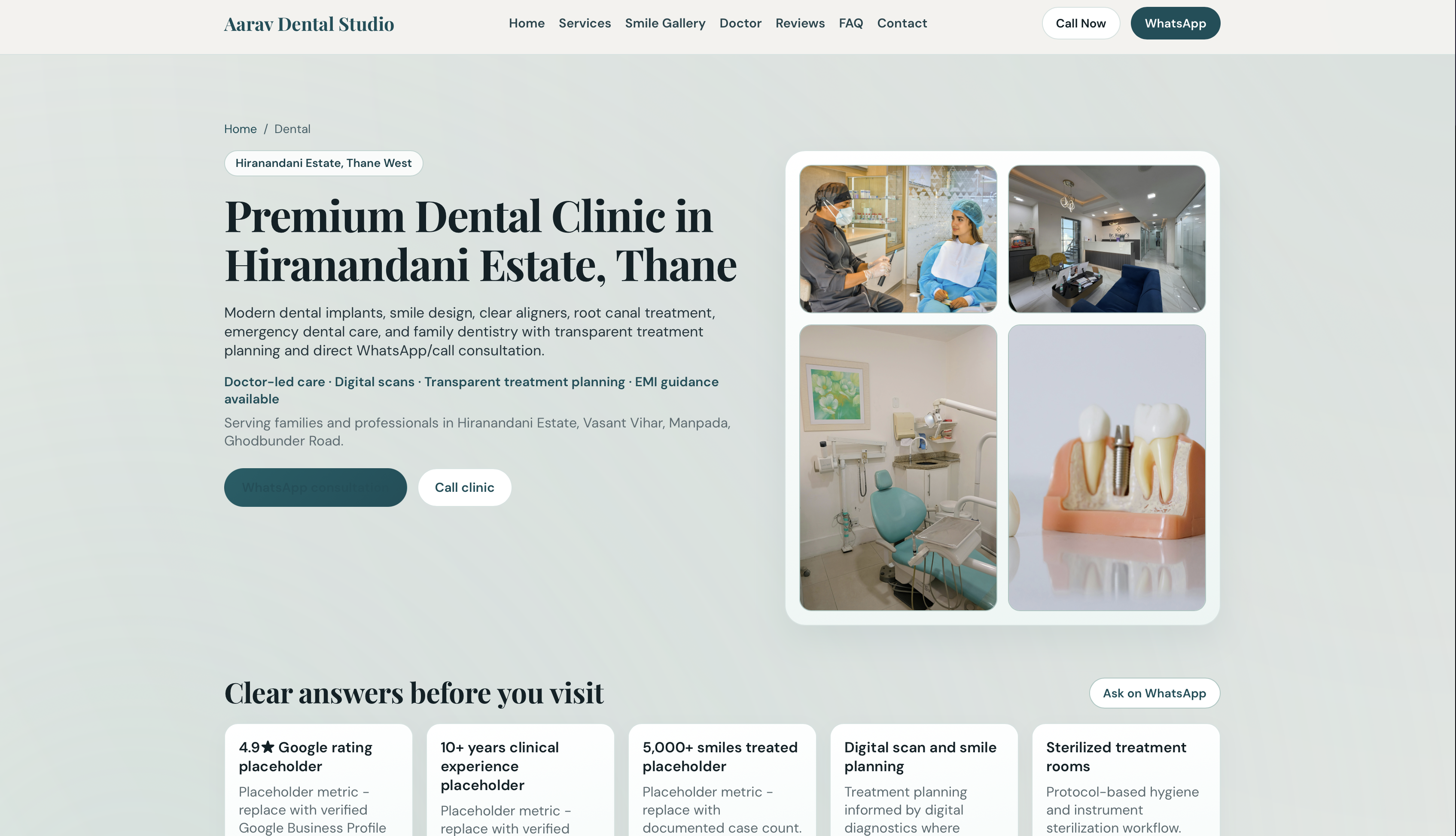 Datester Dental website screenshot